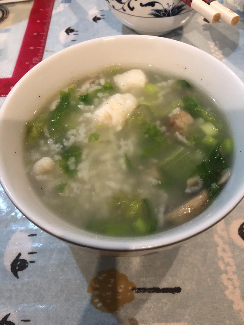 生菜鱼片粥