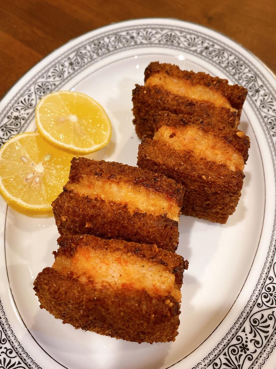 脆香土司虾crispy shrimp toast的做法