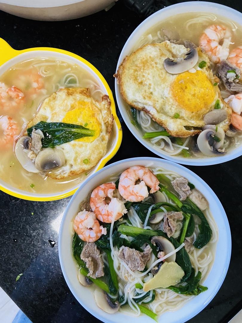 用虾油做🦐鲜虾面