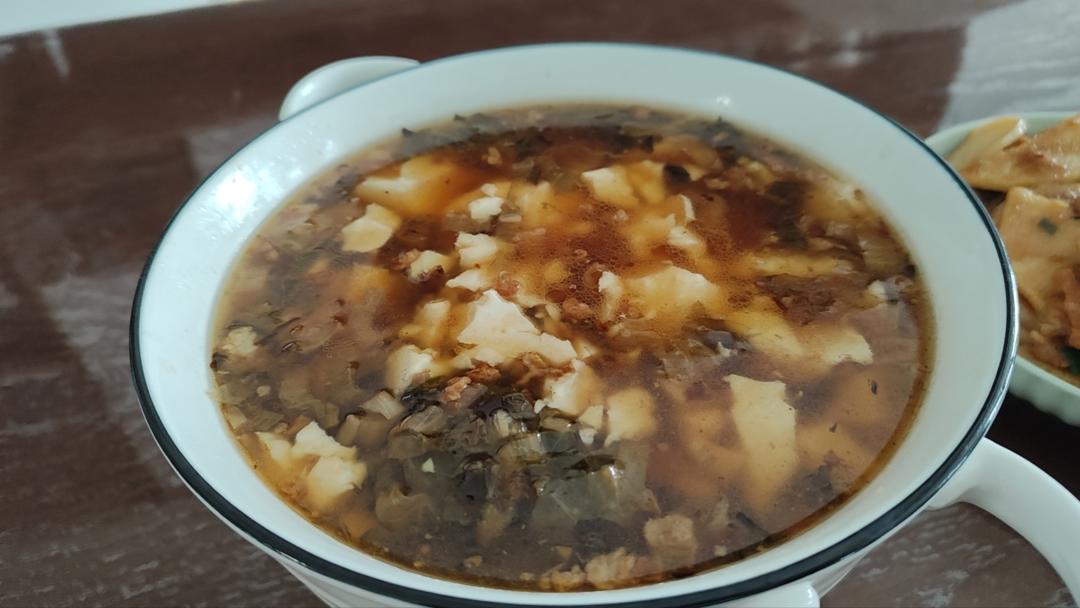 酸菜豆腐脑汤的做法