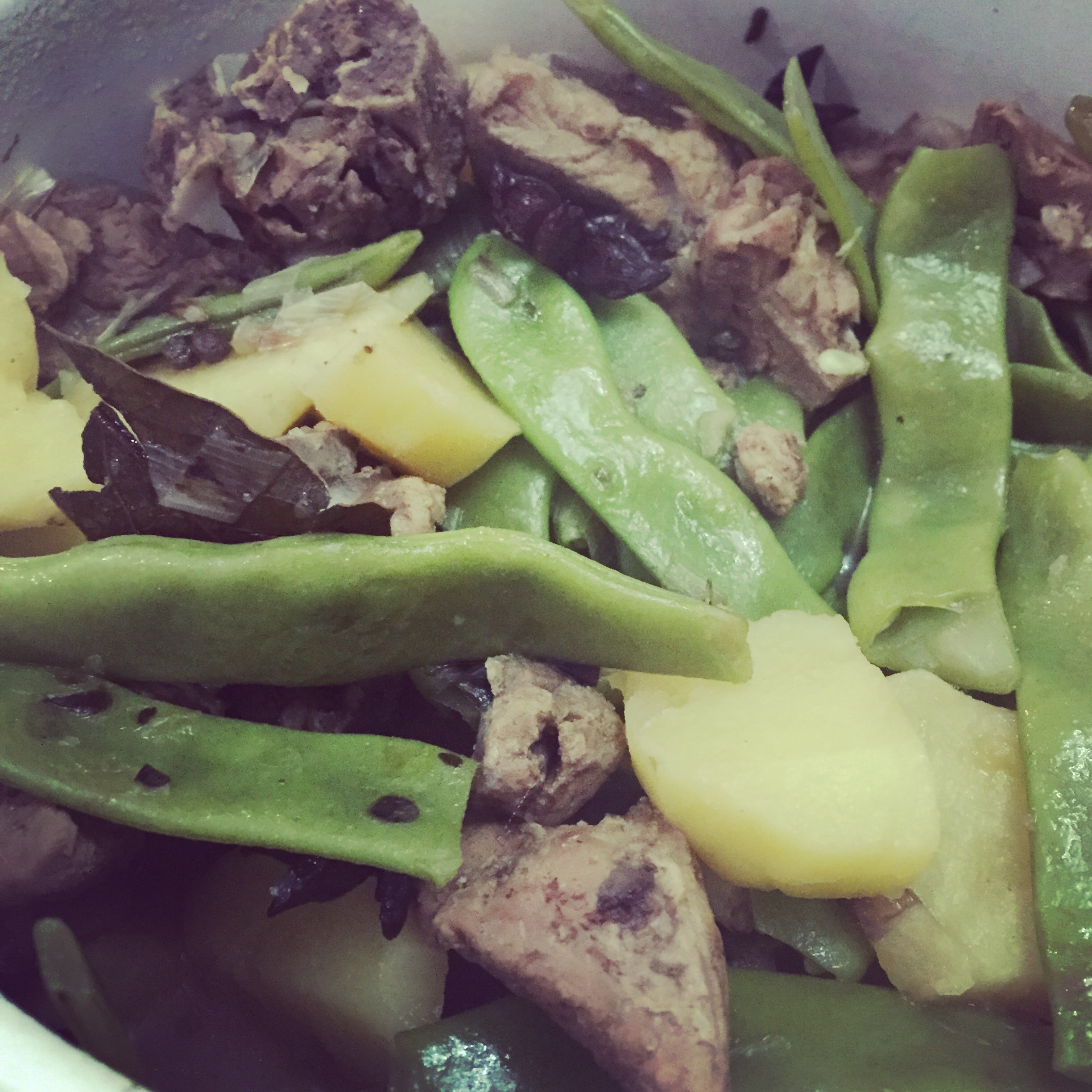 红烧排骨炖豆角土豆