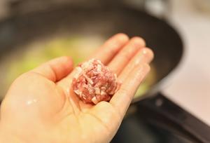 手工肉丸炖素三宝（丝瓜、白萝卜、山药）的做法 步骤8