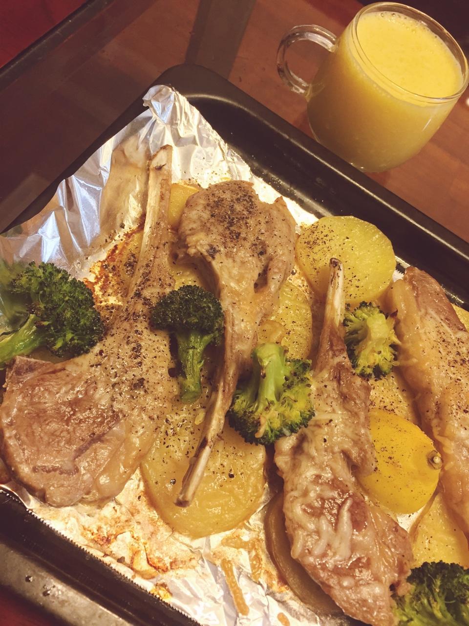 好吃不膻的芥末黄油烤羊排