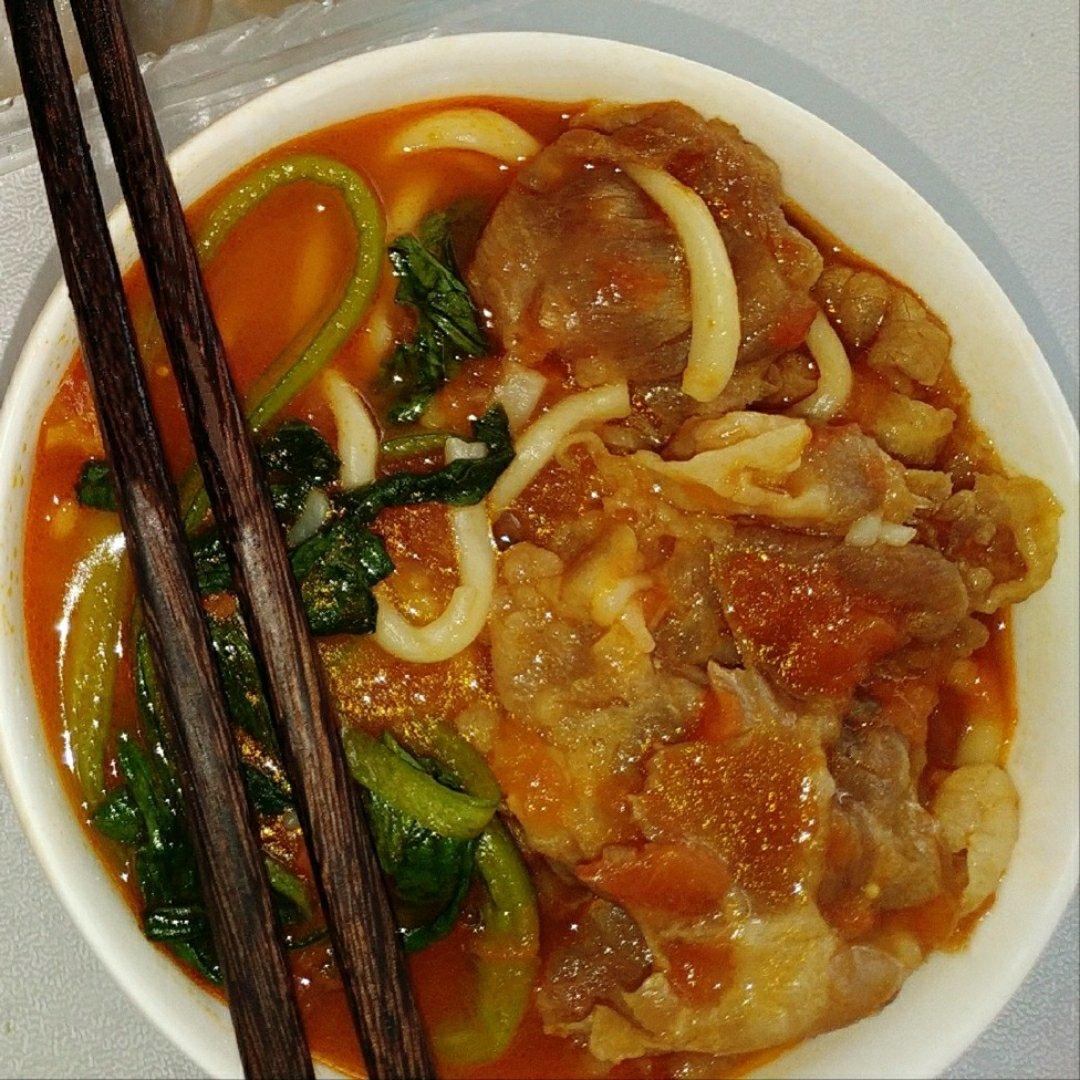 西红柿浓汤乌冬面