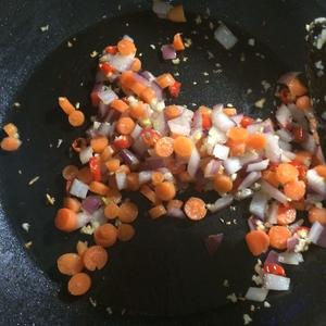 【素】五彩鲜蔬香烤蘑菇的做法 步骤5