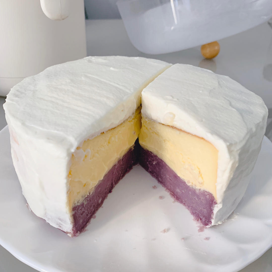 紫薯芋泥巴斯克蛋糕🍰温柔无比的粉紫仙女色系～