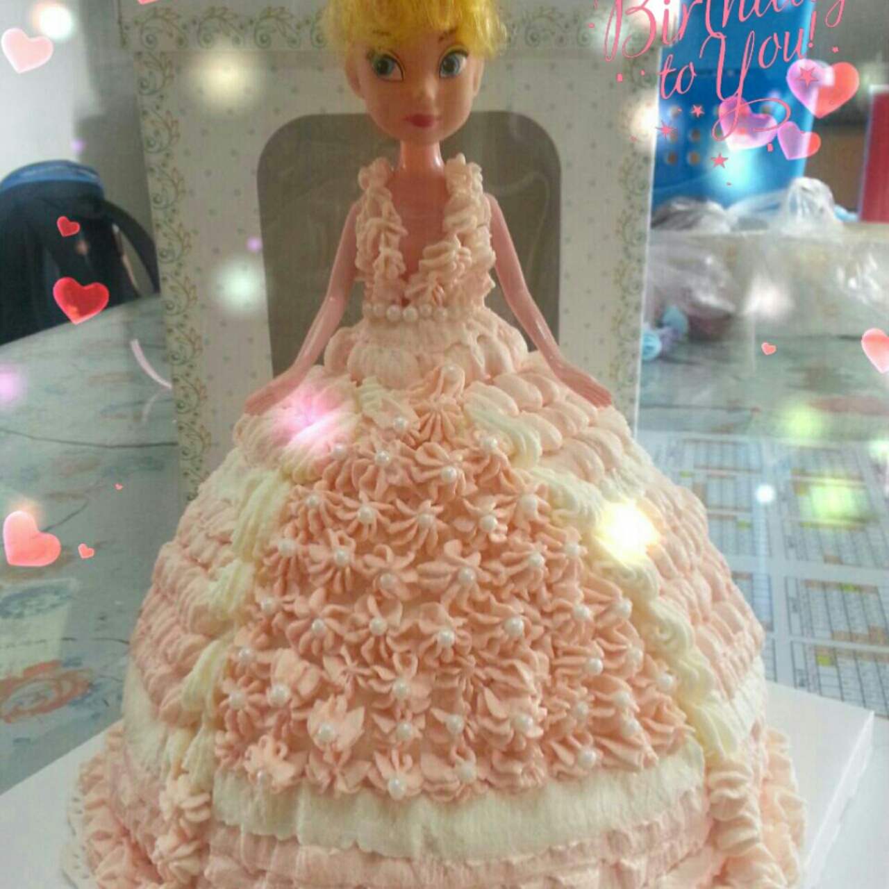 梦幻时尚的芭比蛋糕