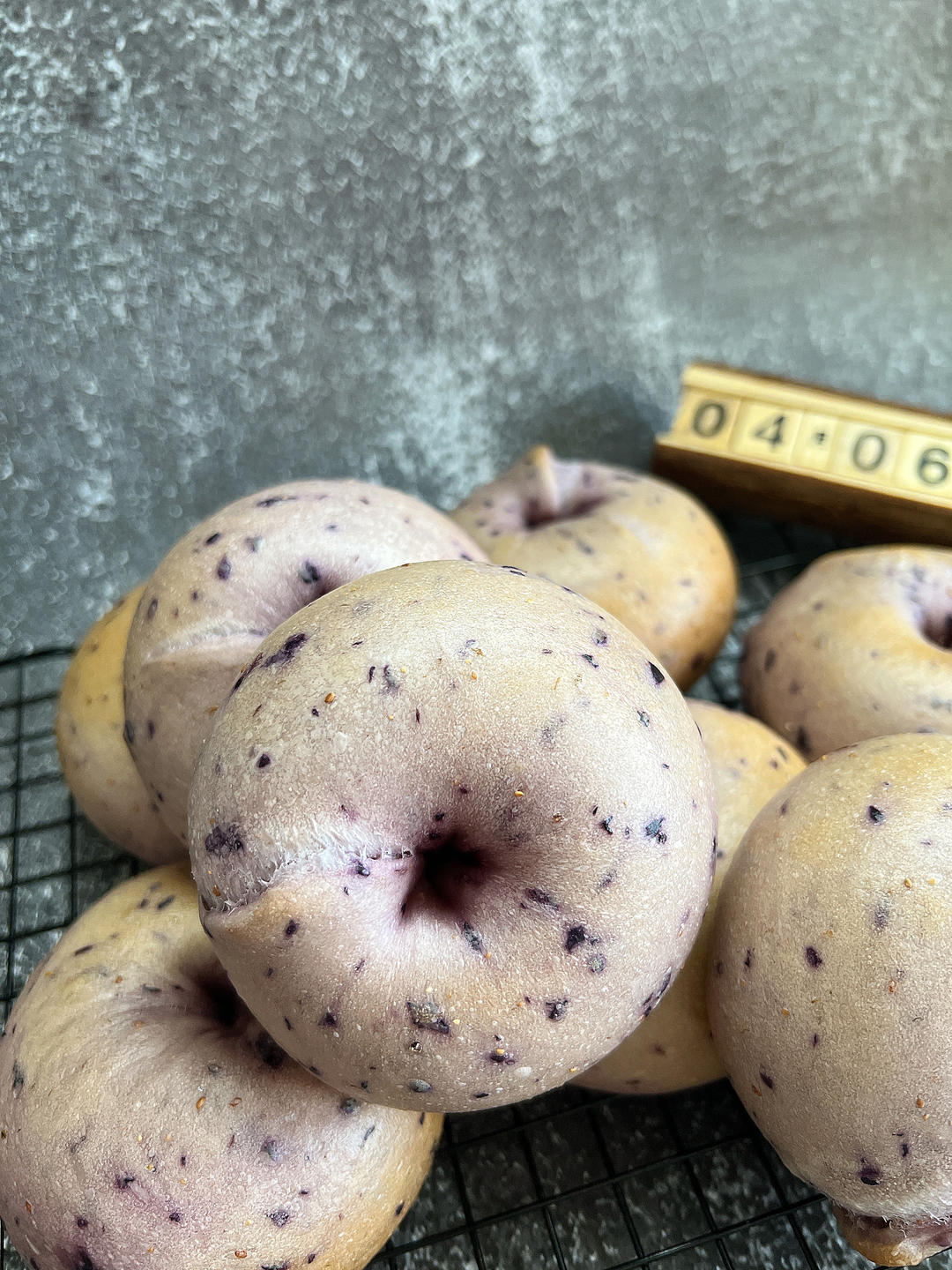 奶香蓝莓乳酪贝果💗新鲜水果香气🥯