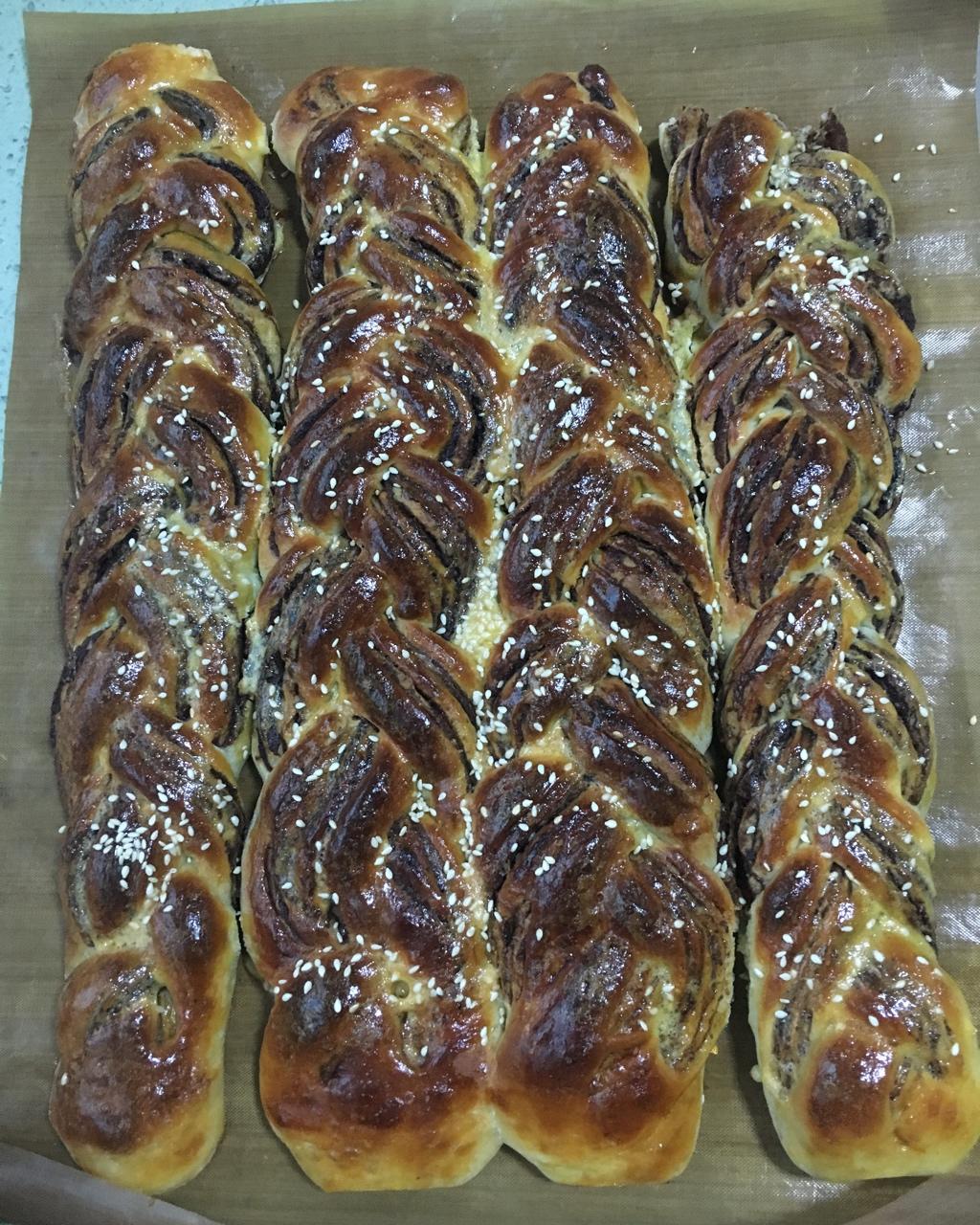 一次性发酵辫子红豆面包