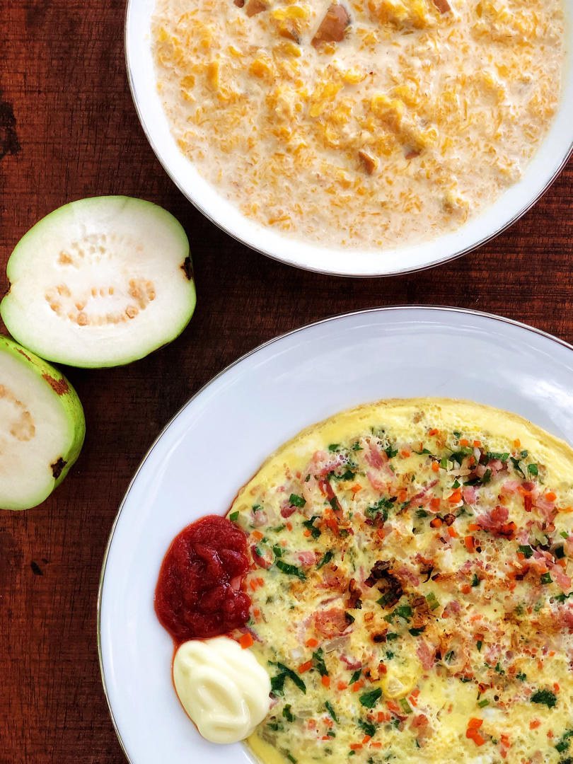 田园鲜蔬煎蛋饼