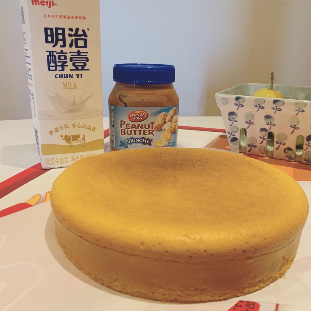 花生酱奶香戚风蛋糕6寸