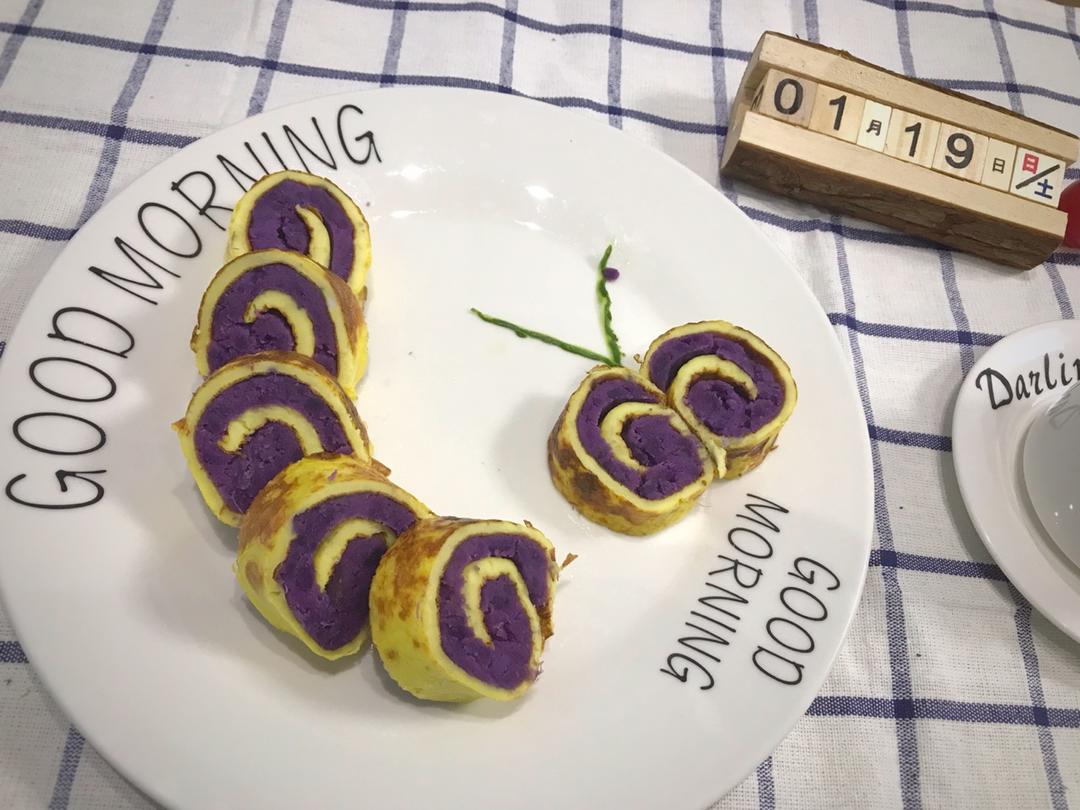 紫薯鸡蛋卷