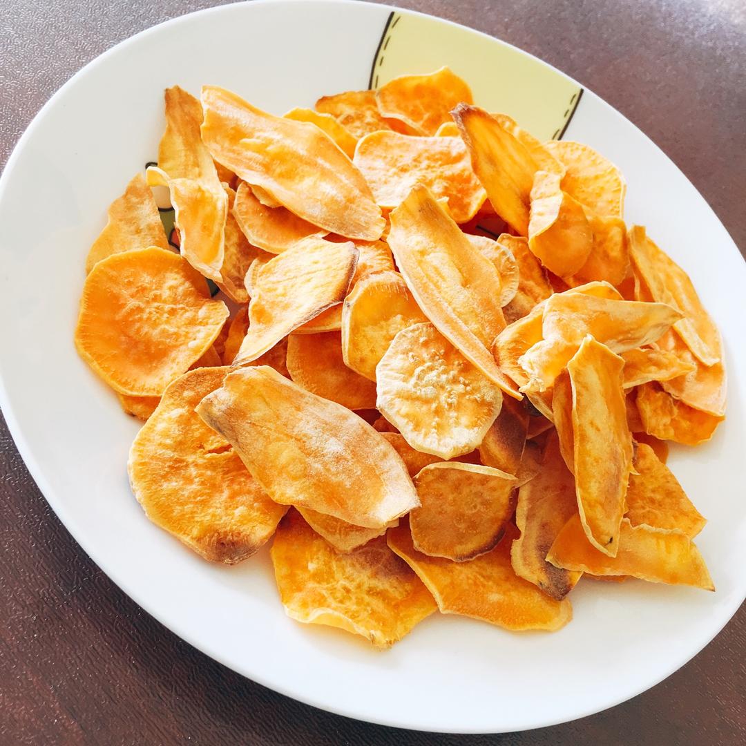 有薯片口感的烤地瓜片~超级酥脆！