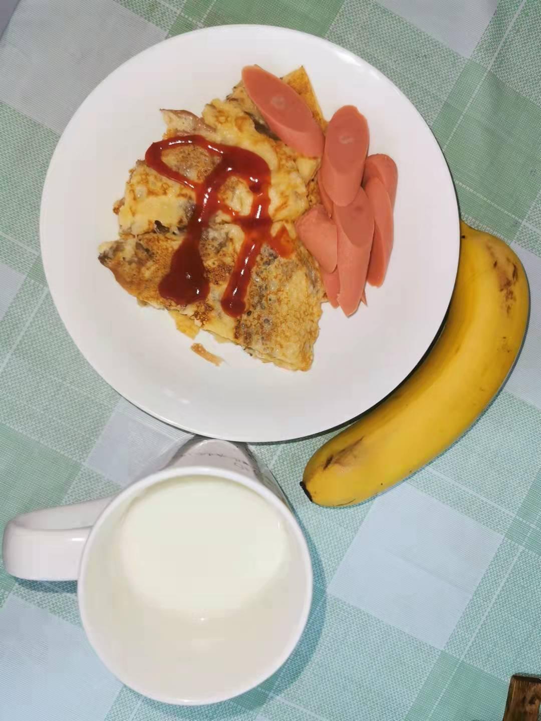 坚持打卡，给双胞胎做早餐