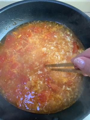 番茄鸡蛋疙瘩汤的做法 步骤10