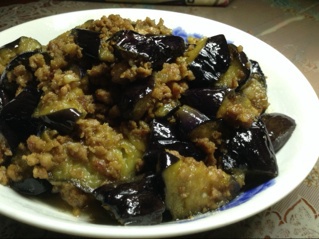 红烧肉末茄子