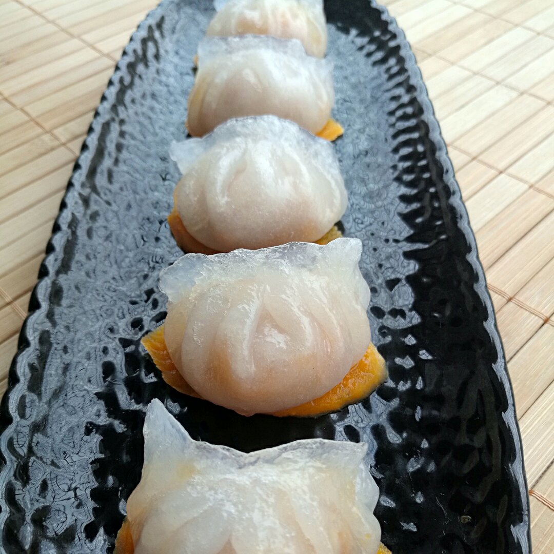 弯梳虾饺