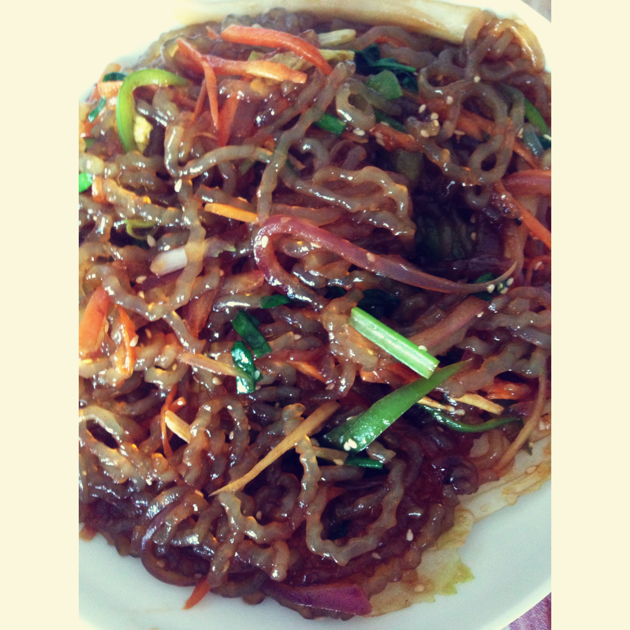 韩式粉丝炒杂菜 Korean Style Glass Noodles with Vegetables