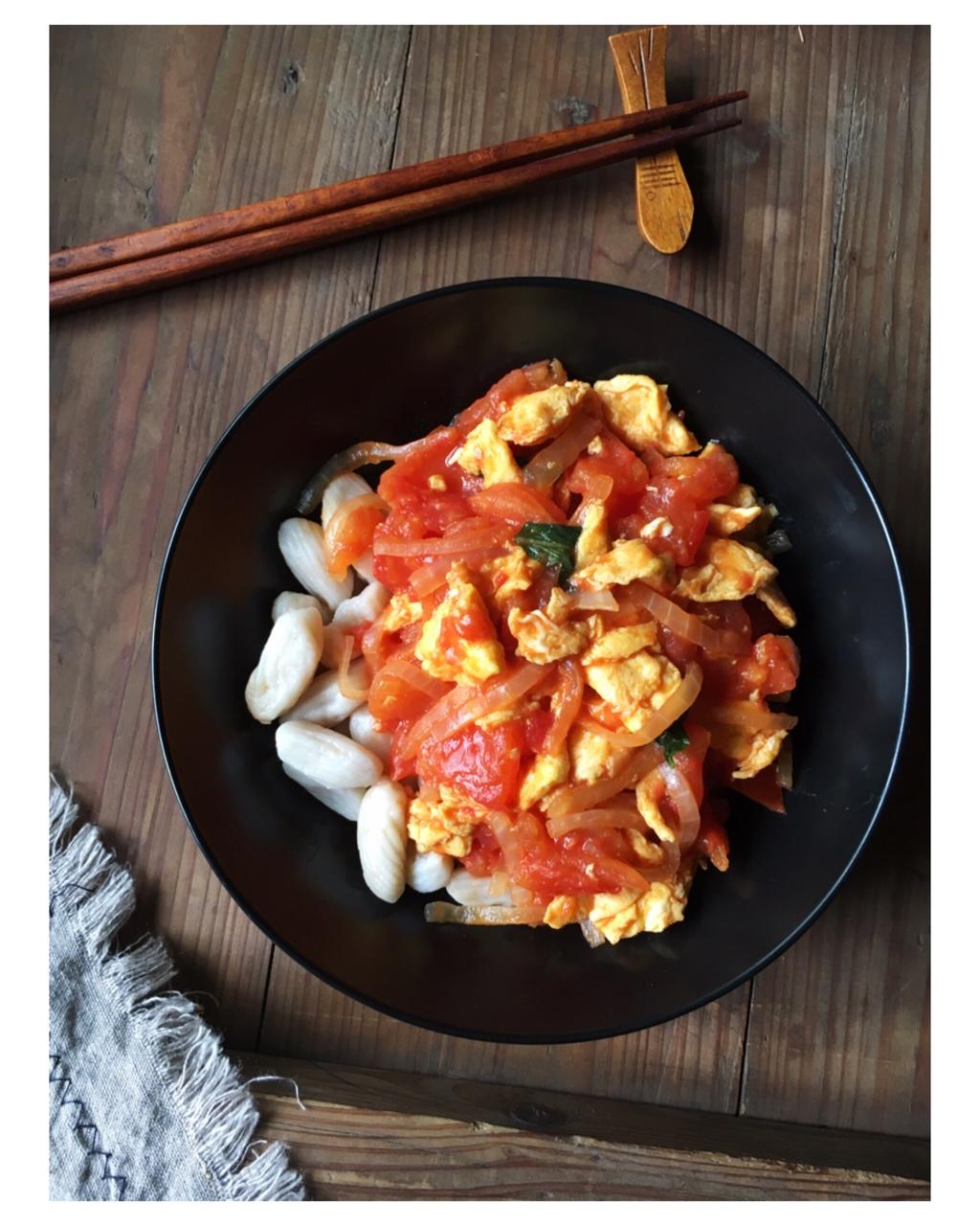 西红柿汆儿拌猫耳朵 (内附手法小视频)