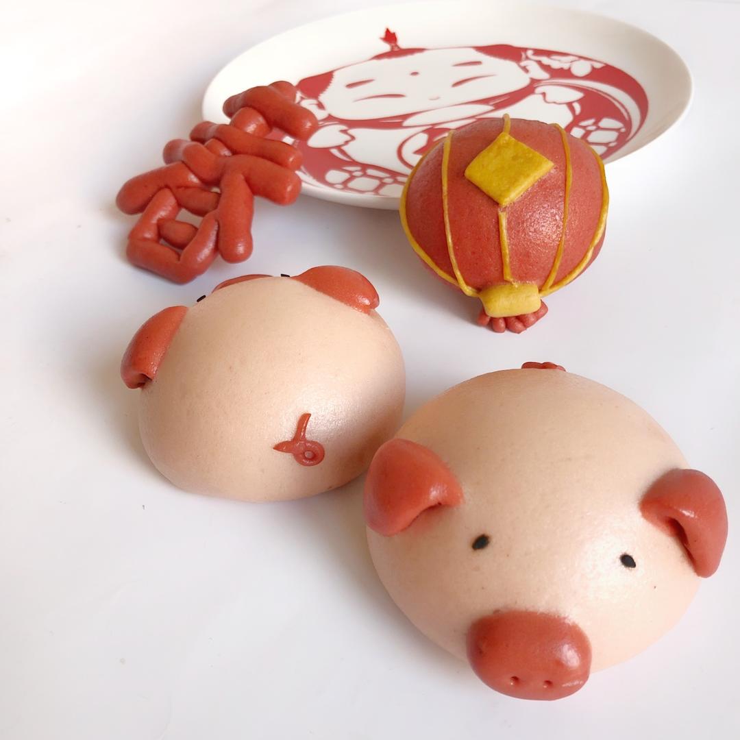 卡通馒头(2019新春猪猪系列)的做法