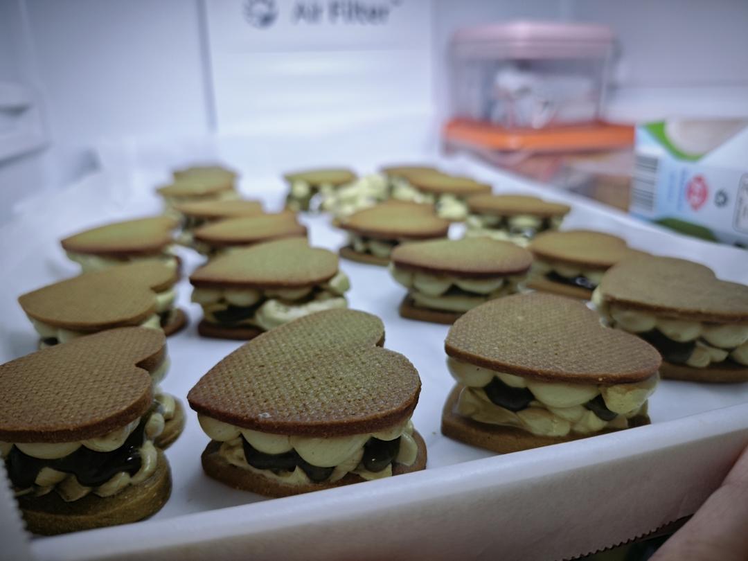 私房超火的【抹茶白脱奶油饼干】