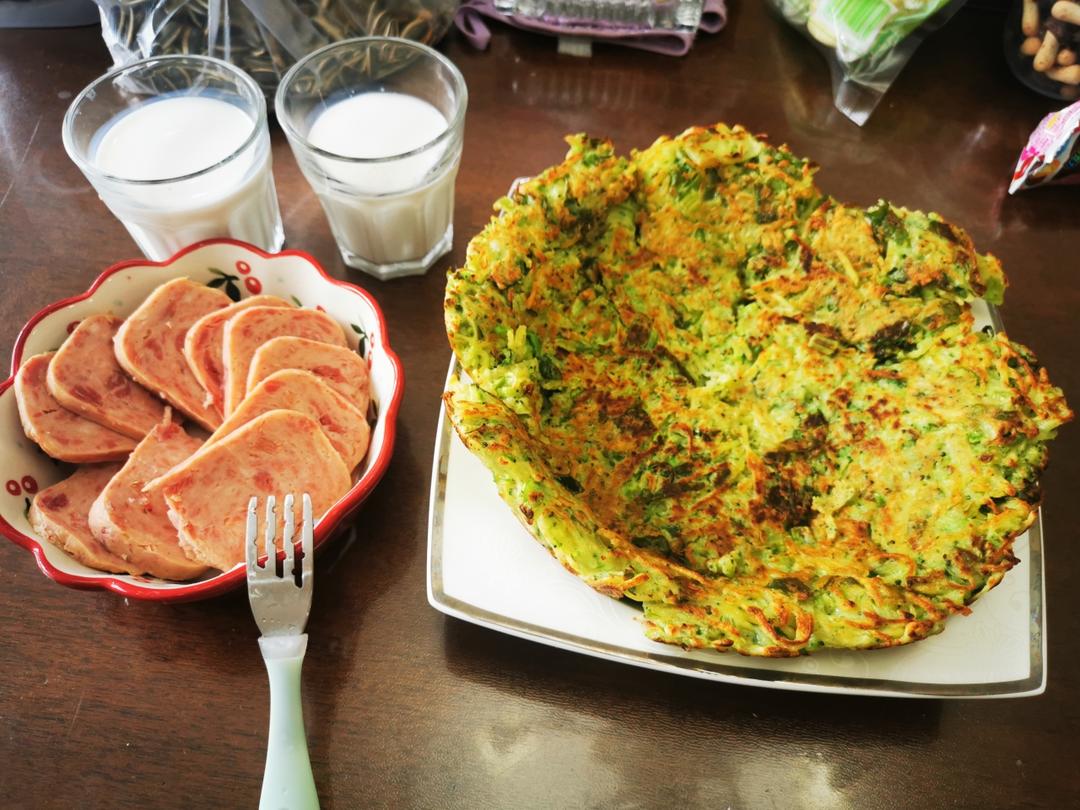 西兰花胡萝卜煎饼