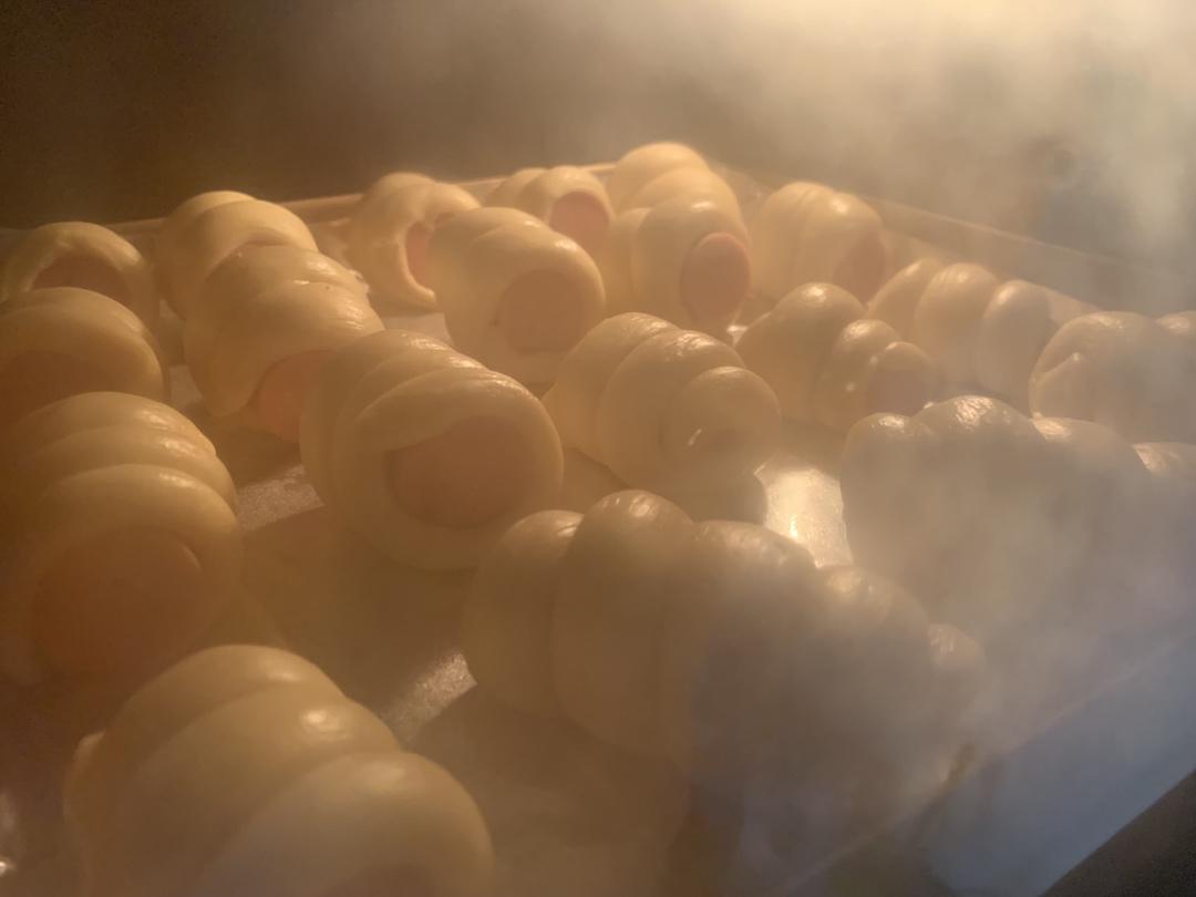 迷你肠仔面包卷（一次发酵）