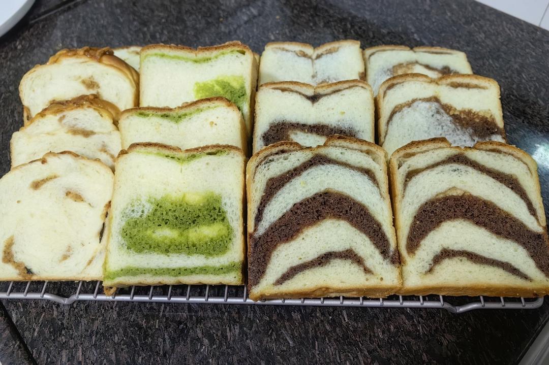 【奶酥吐司】｜抹茶+可可两种口味｜简单快手版