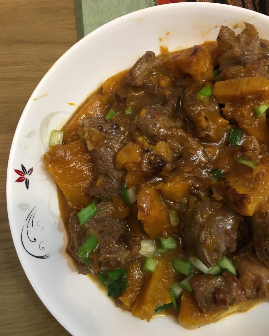 南瓜焖排骨
