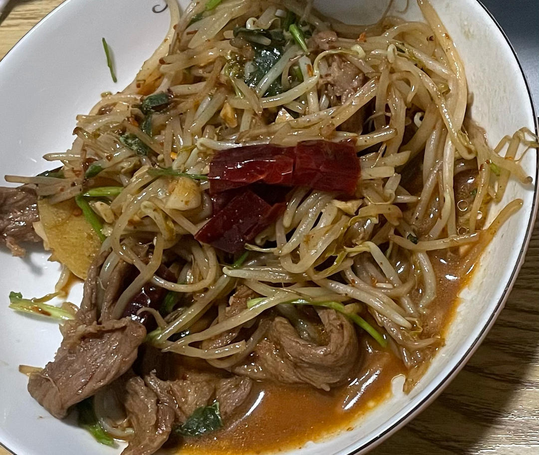 豆芽牛肉