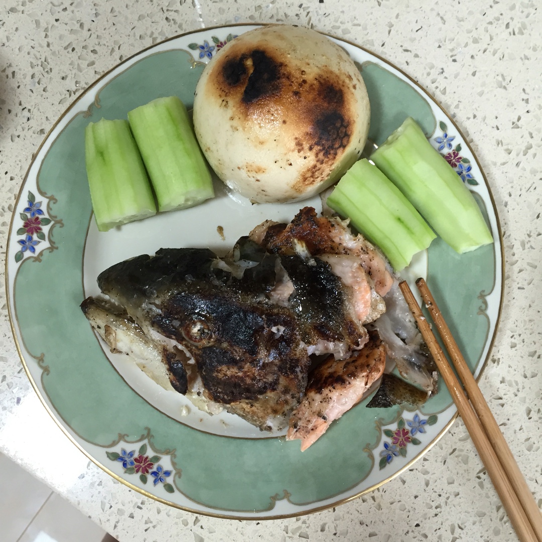 香煎三文鱼头