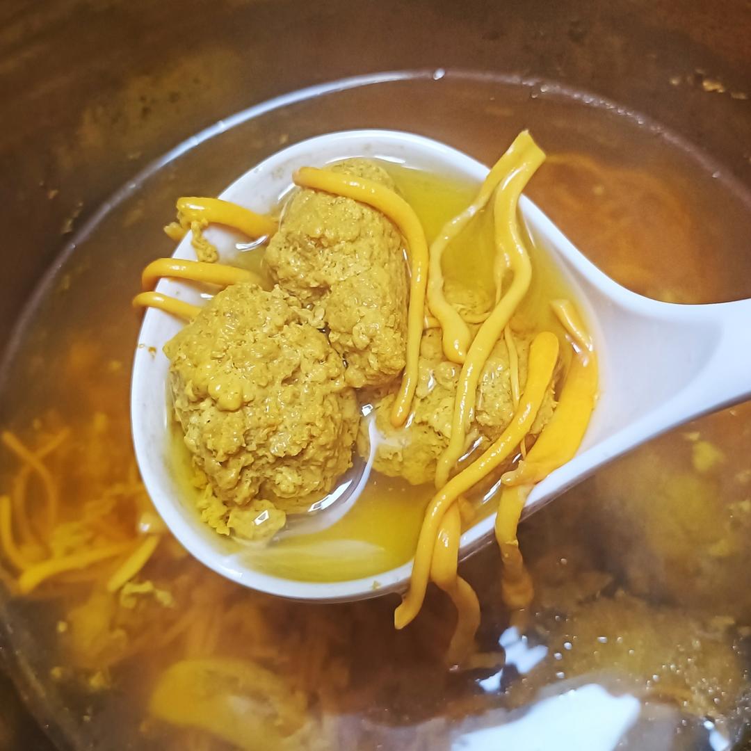 虫草花肉末丸汤（超鲜超简单，便宜大碗）