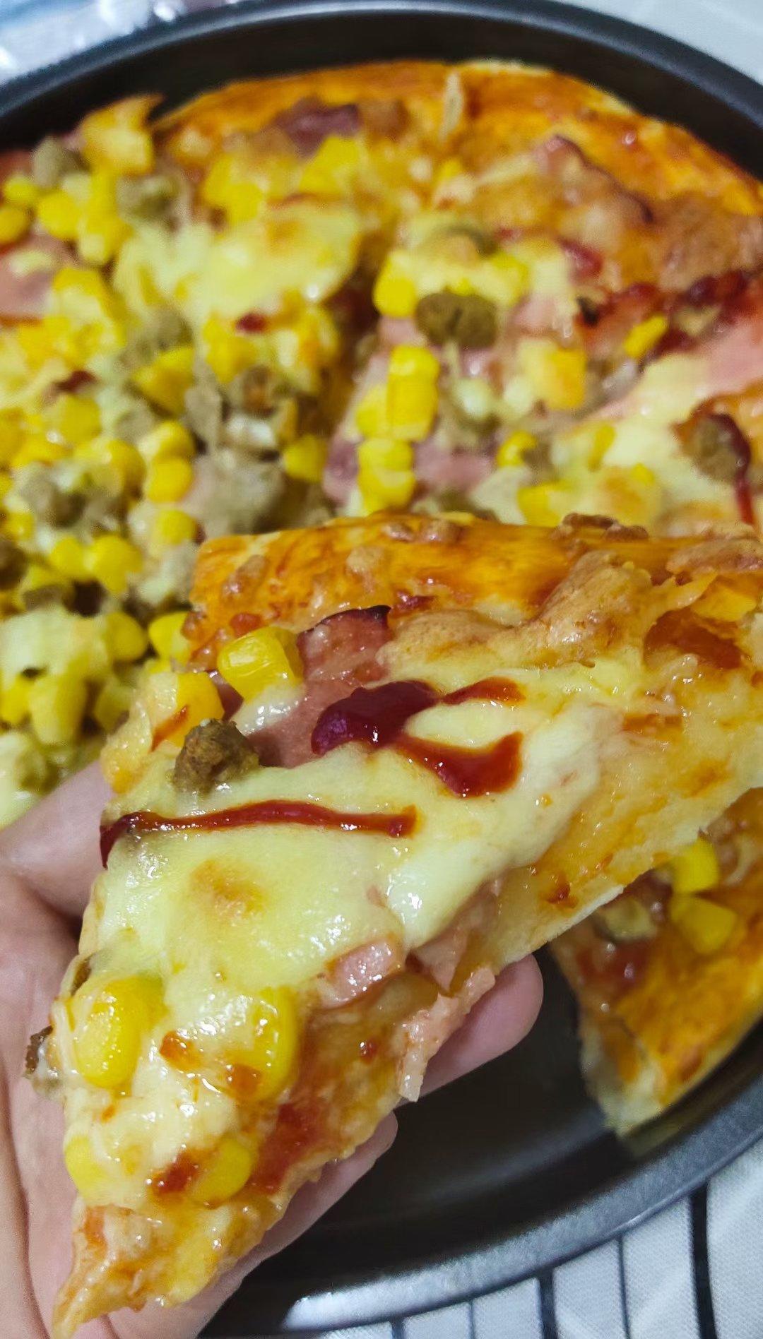 🍕快手简单｜一次发酵｜可可爱爱火腿披萨小面包｜学生早餐