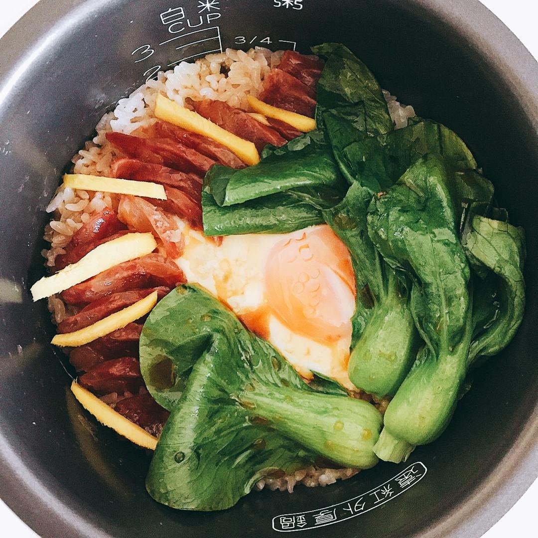 【电饭煲腊肠煲仔饭】