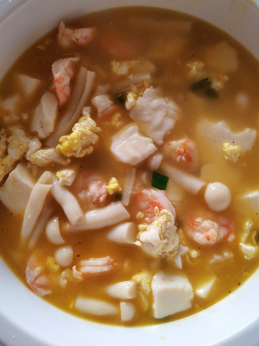 虾仁菌菇鸡蛋汤