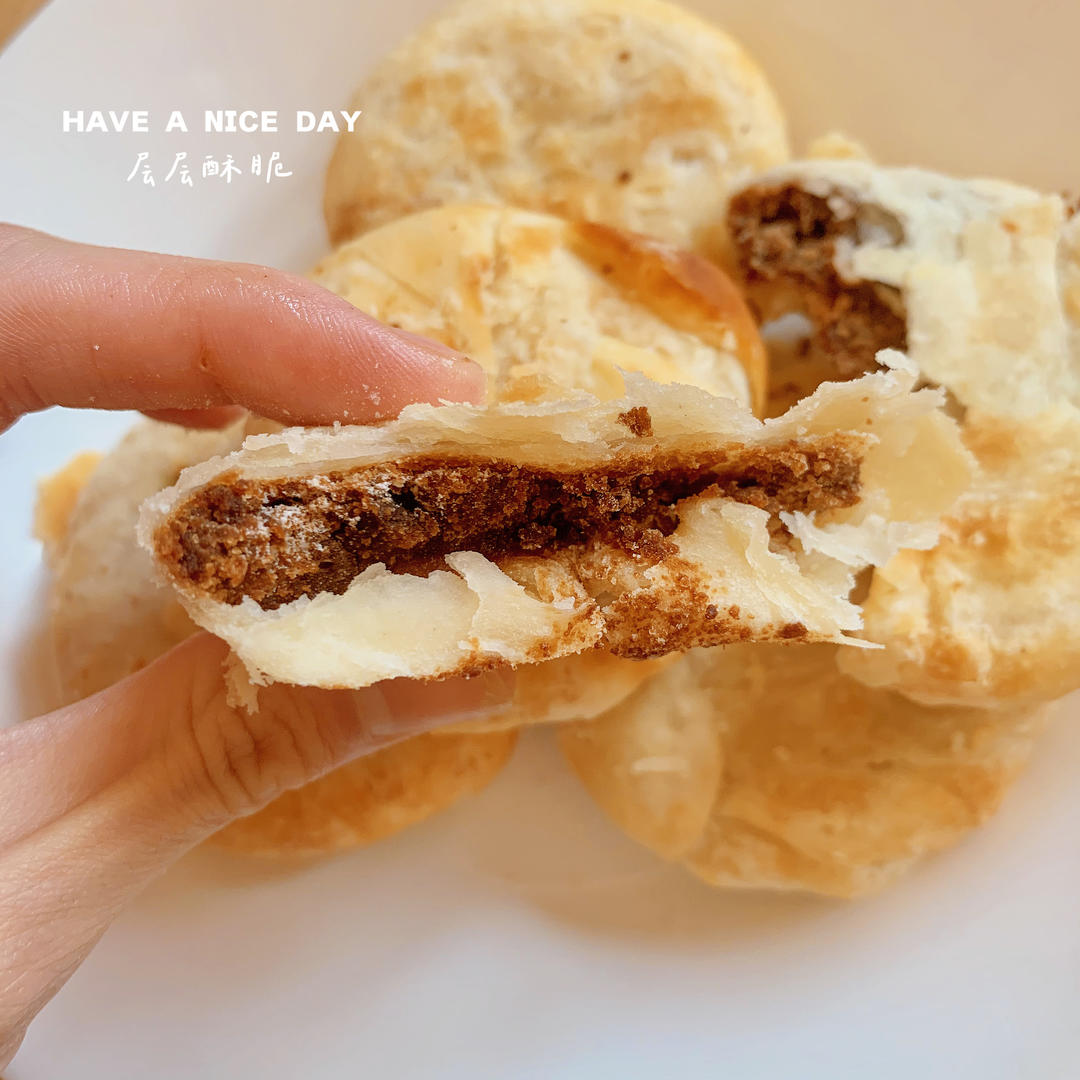 酥脆少油红糖千层酥饼（烤箱版）