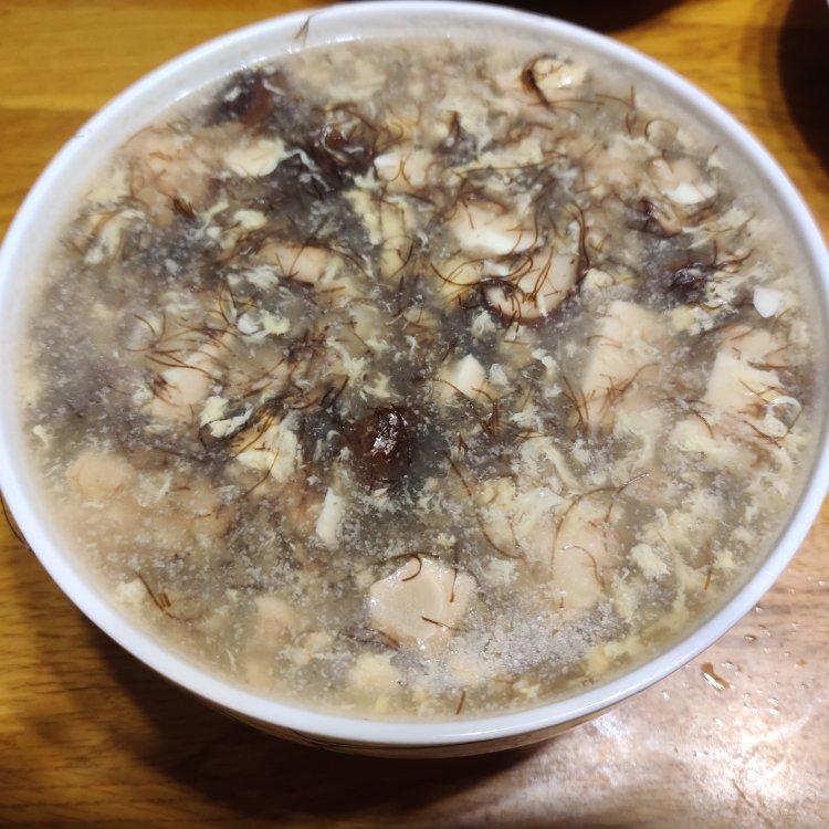 香菇发菜干贝羹
