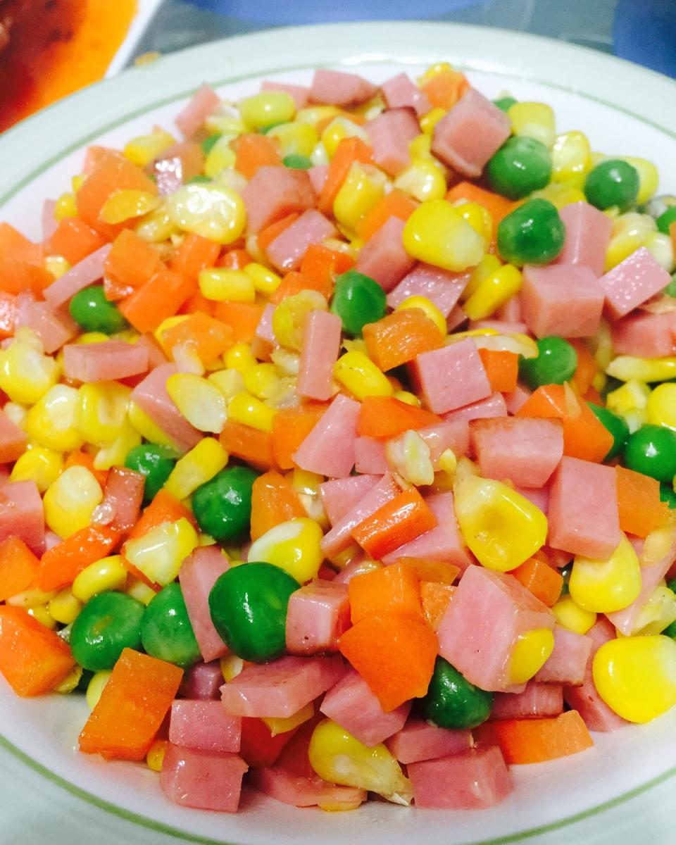 海黄蜂做的什锦玉米粒