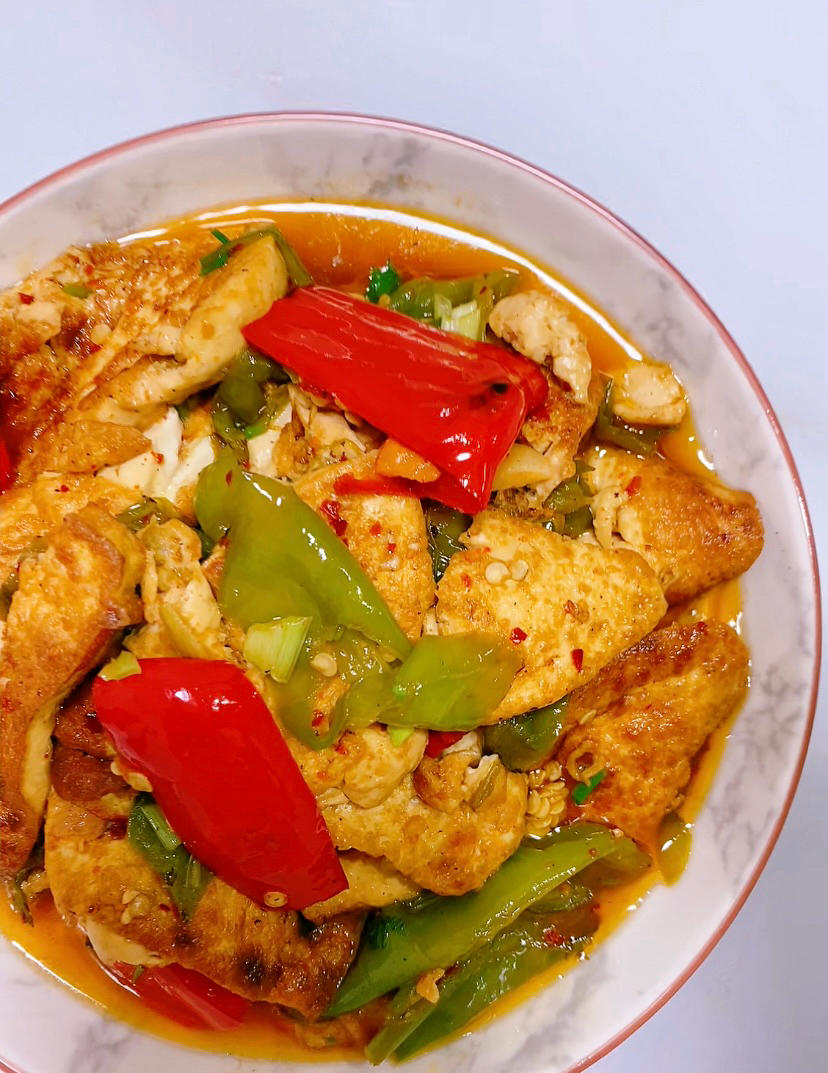 青紅椒炒豆腐