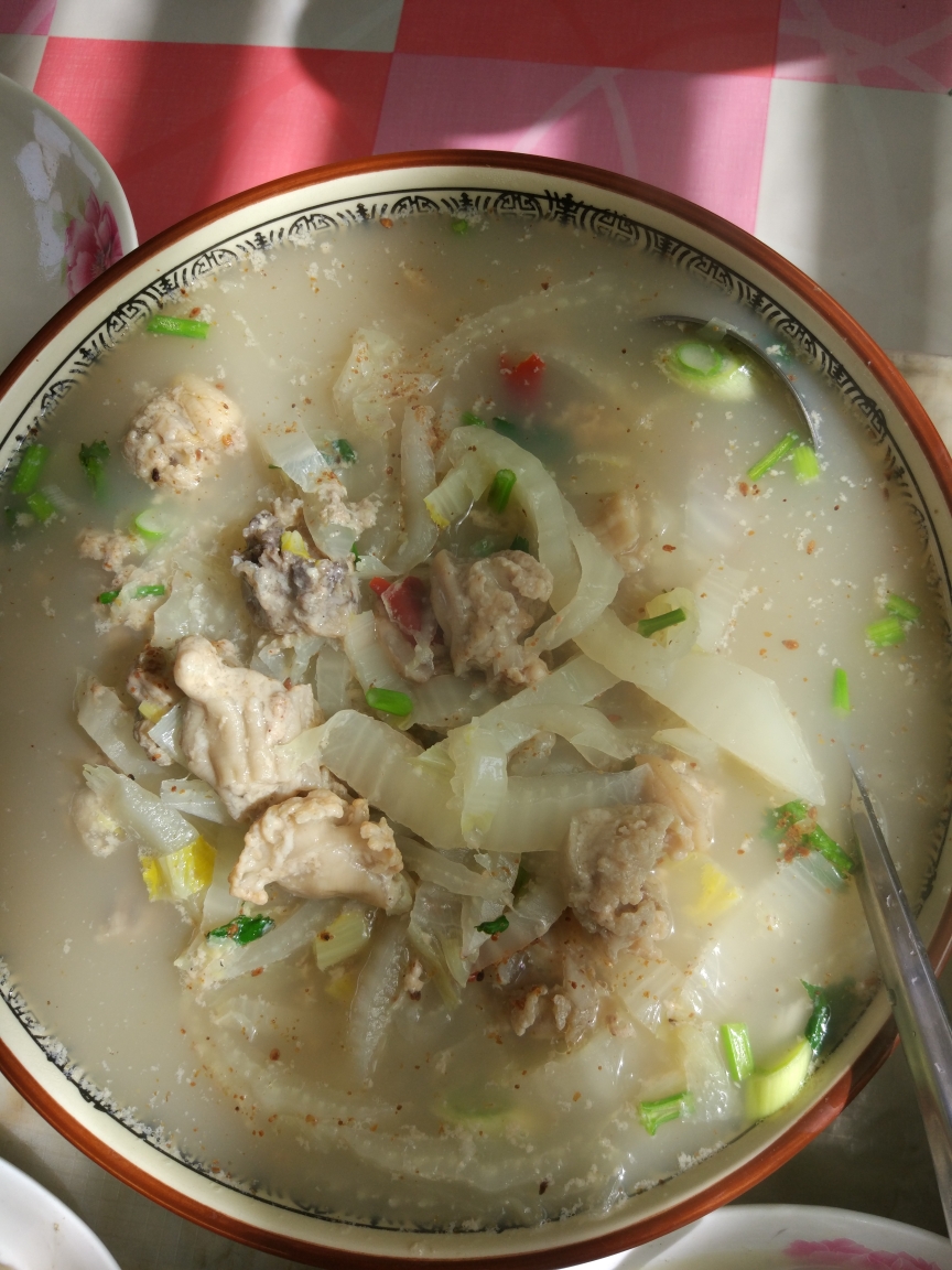 海葵白菜汤的做法