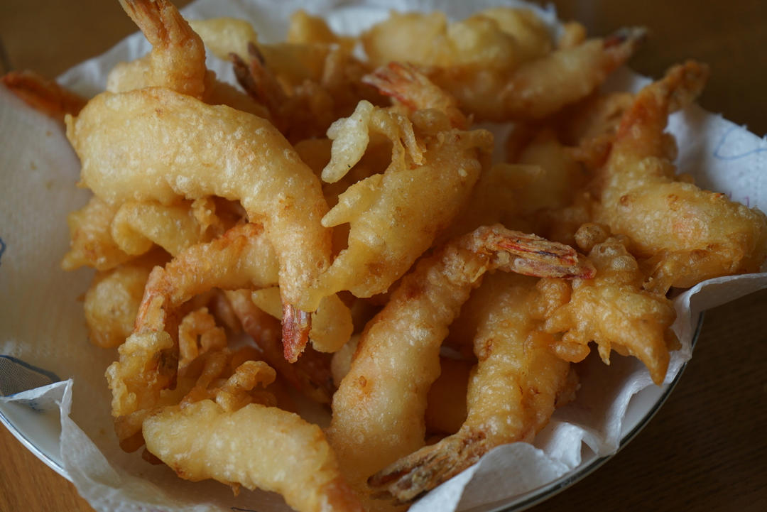 ㊙️炸日式天妇罗面糊的黄金比例✌️《炸天妇罗虾》《炸天妇罗南瓜》