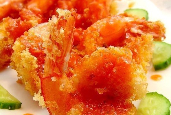 茄汁琵琶虾的做法