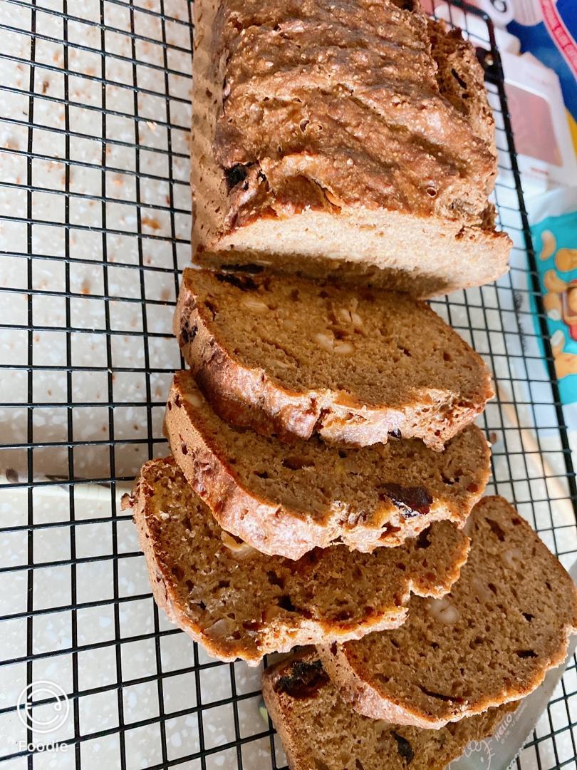 100%全谷物香蕉快手面包丨健康·烘焙