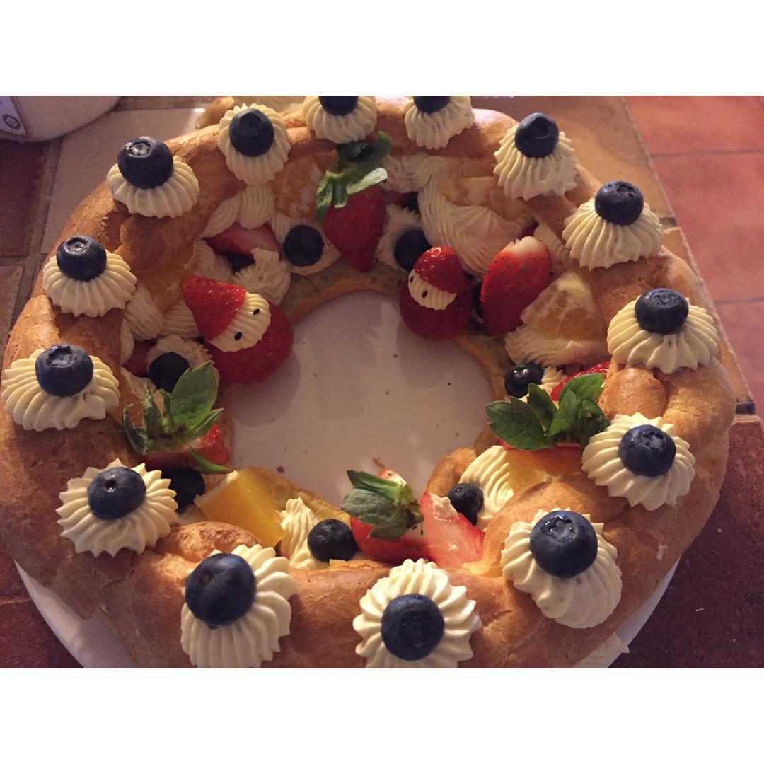 花环泡芙---圣诞节应景