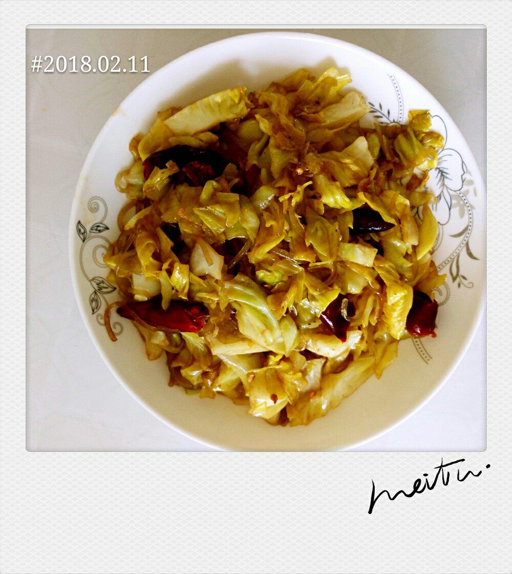 包菜粉丝炒鸡蛋