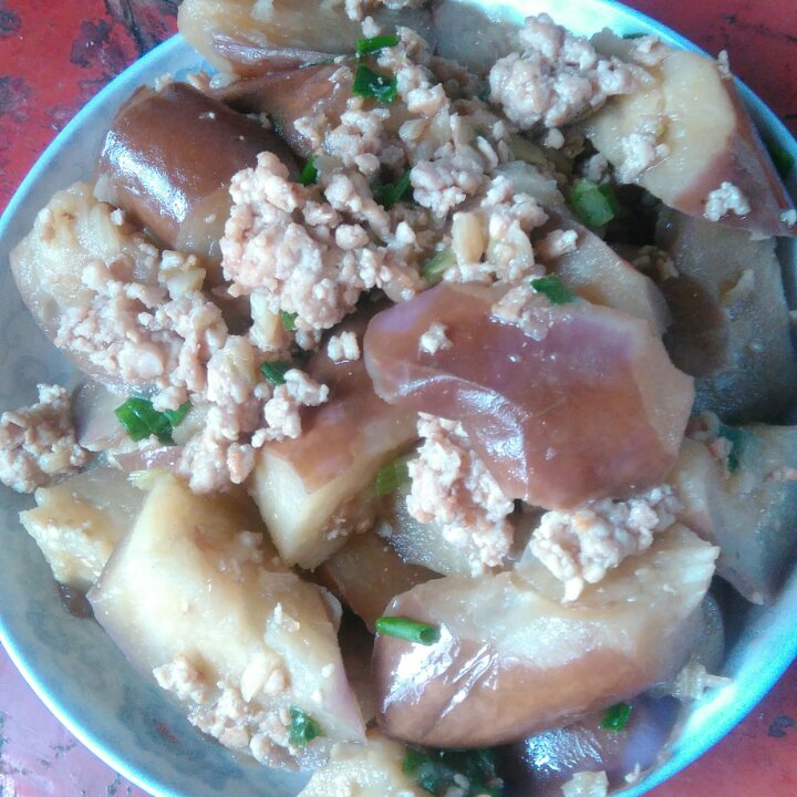 红烧肉末茄子