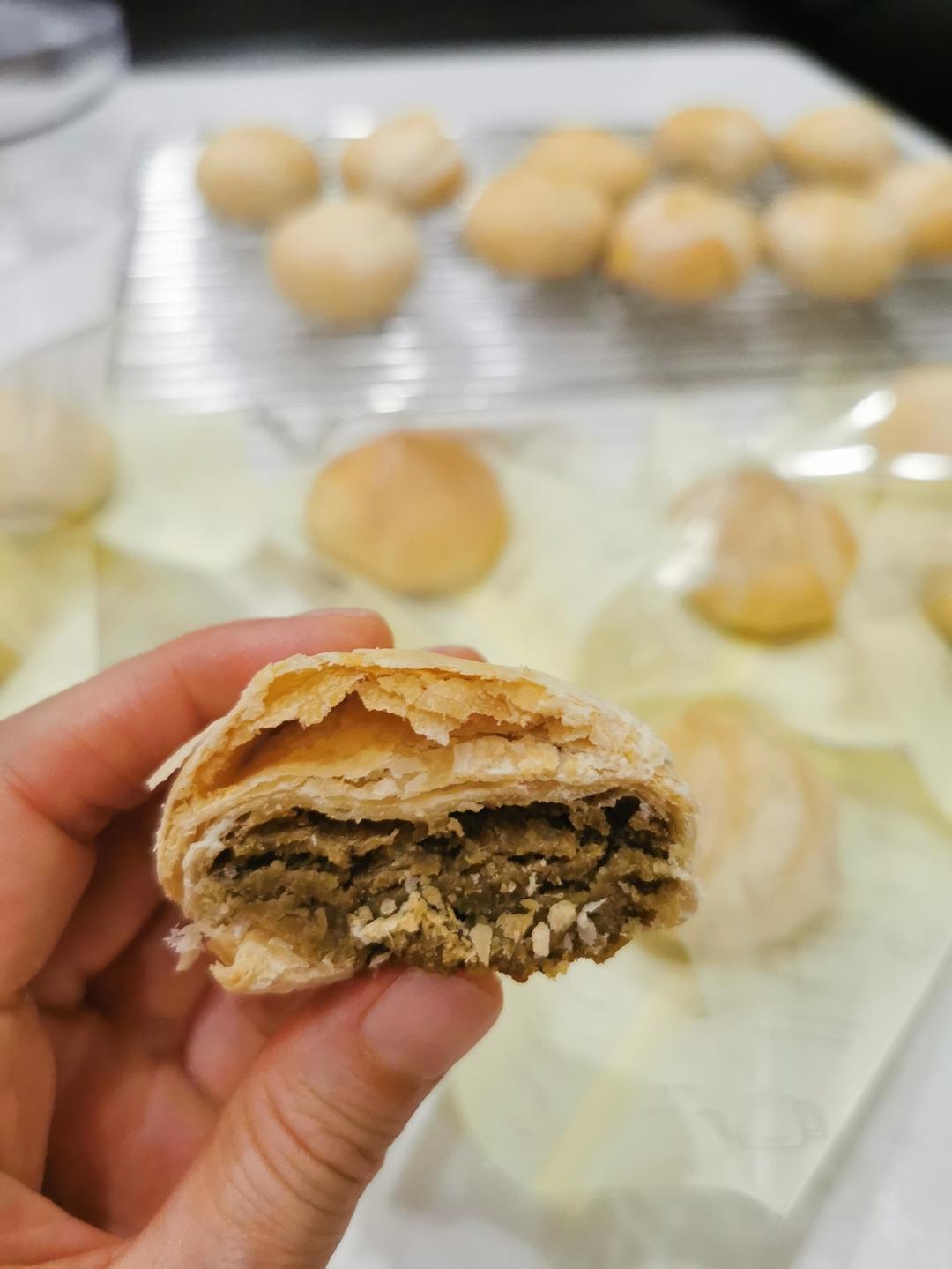 酥皮绿豆饼   酥得掉渣渣
