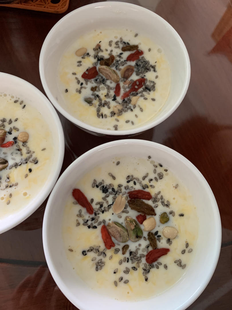 skyjoker做的牛奶鸡蛋醪糟冬日里最爱的甜品汤