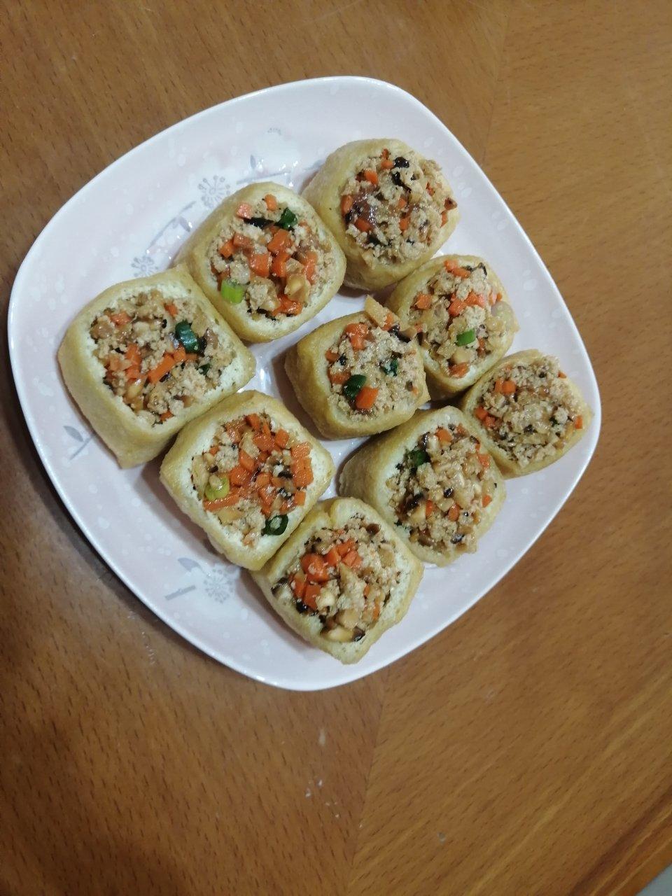 一端上桌就被秒光的时蔬肉沫酿油豆腐