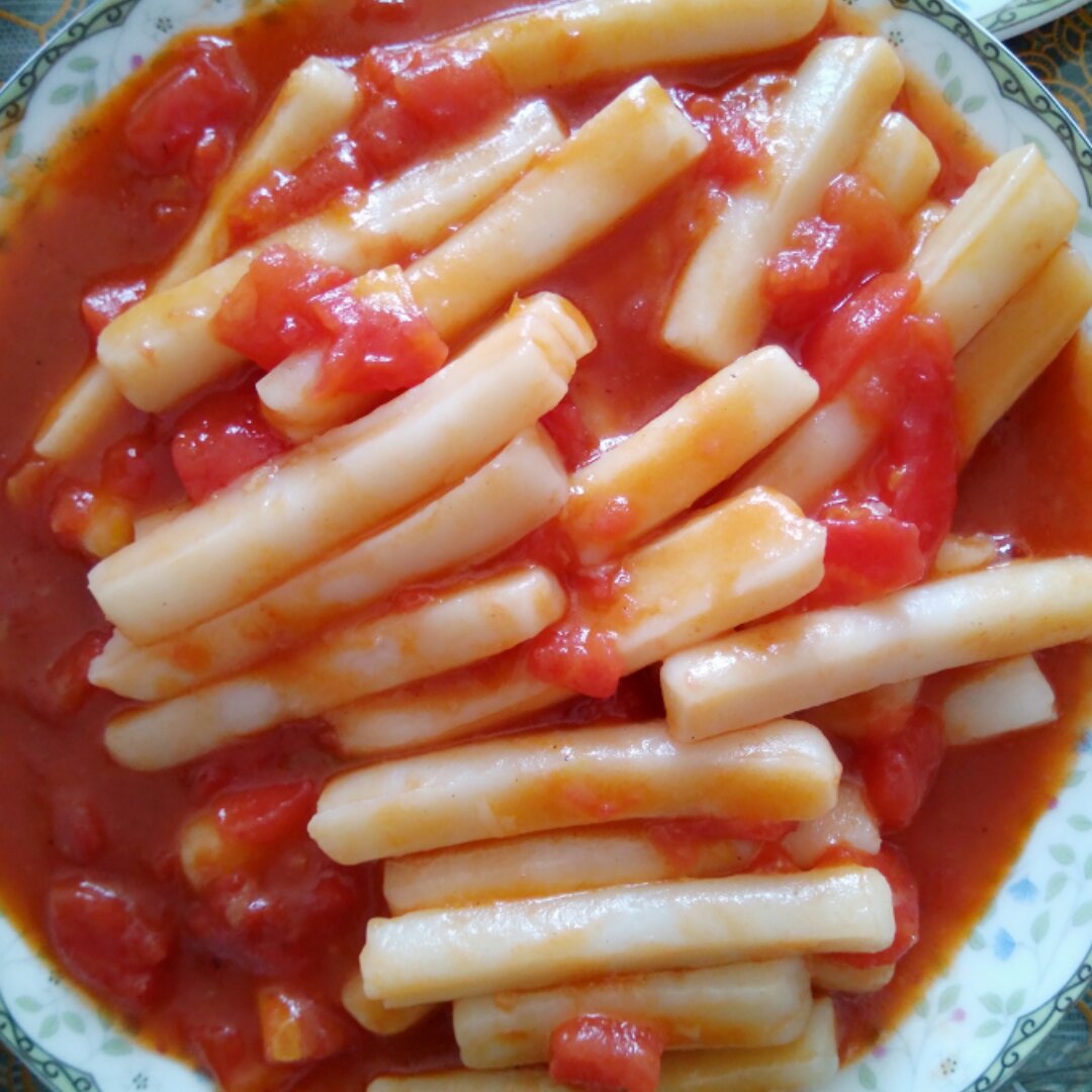 莫莫妈的小情怀做的番茄酱年糕.